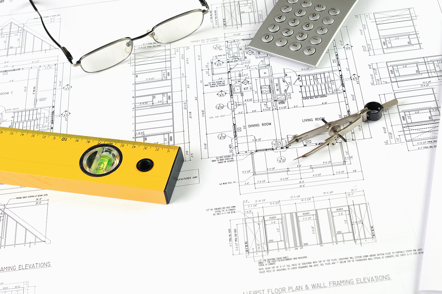 Plantegning til byggeri 